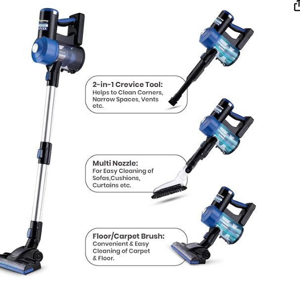 KENT ZOOM PLUS VACUUM CLEANER Cordless, Hoseless, and Rechargeable Vacuum Cleaner.