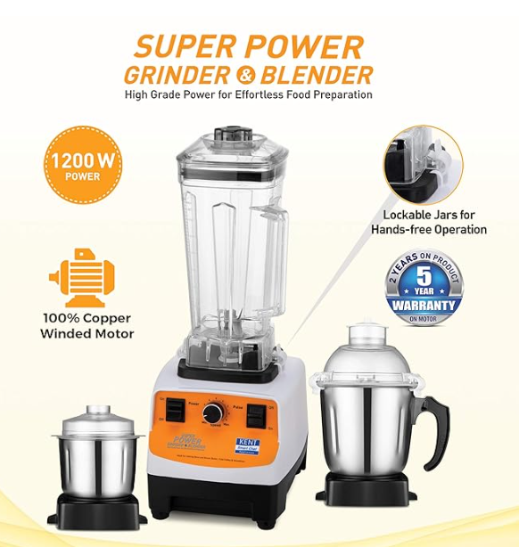 KENT Super Power Grinder & Blender High Power and Speed with Pulse Function