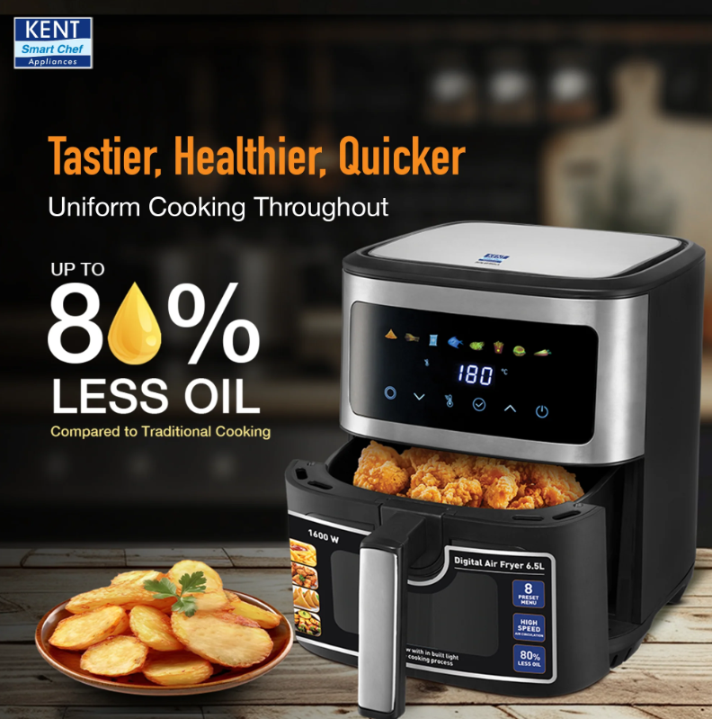 KENT DIGITAL AIR FRYER 6.5 Ltr.
1600 W