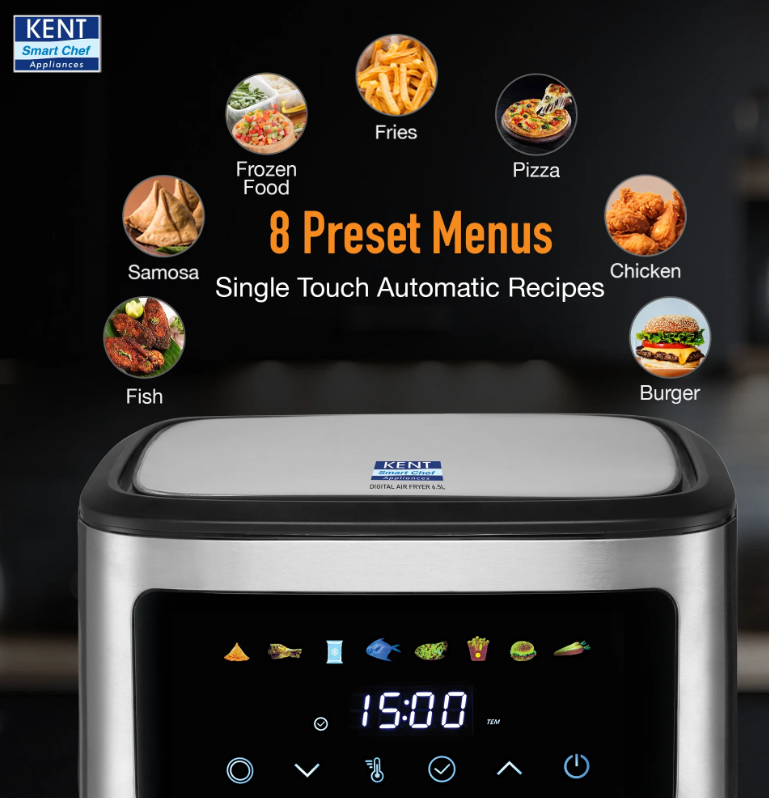 KENT DIGITAL AIR FRYER 6.5 Ltr.
1600 W
