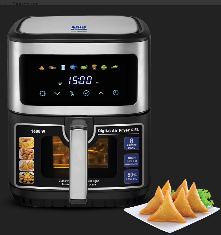 KENT DIGITAL AIR FRYER 6.5 Ltr.
1600 W