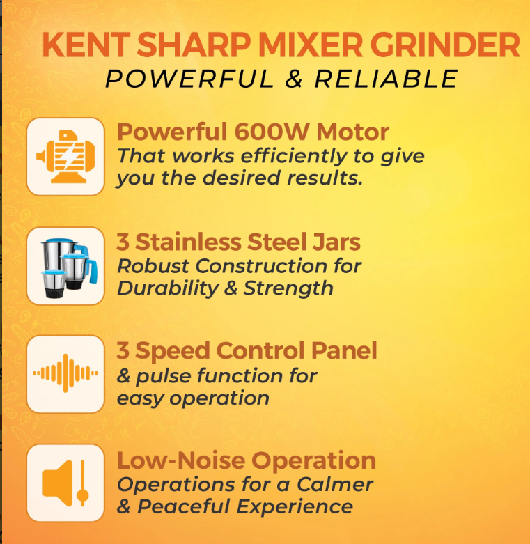 KENT Sharp Mixer Grinder