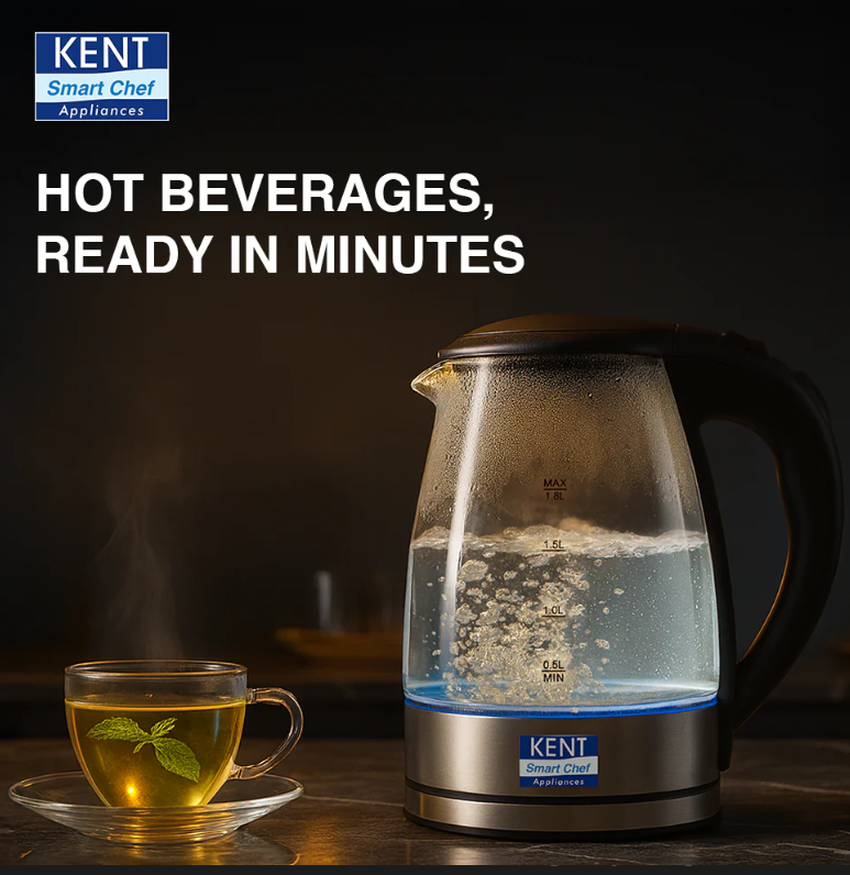 KENT Elegant Electric Glass Kettle