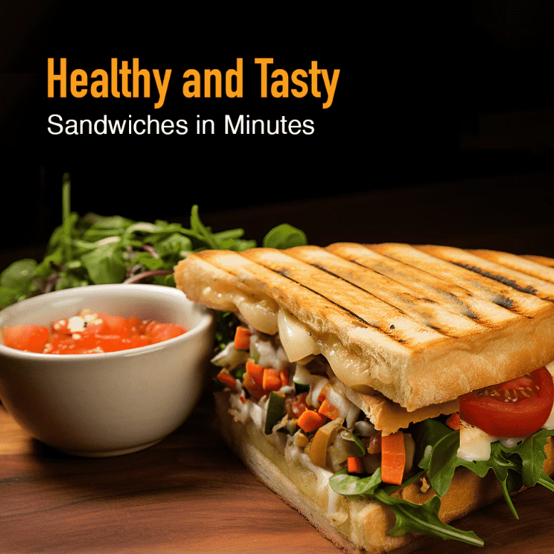 KENT Sandwich Grill Non-toxic ceramic coating to make healthy and hygienic sandwiches and grilled items