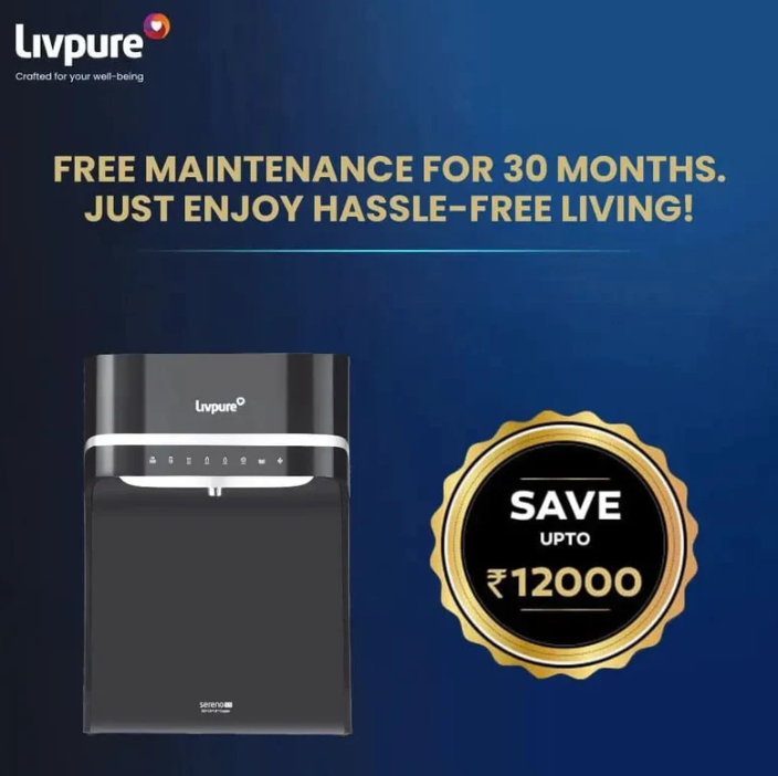 Livpure Sereno RO + UV + UF + Copper with Stainless Steel Tank Water Purifier