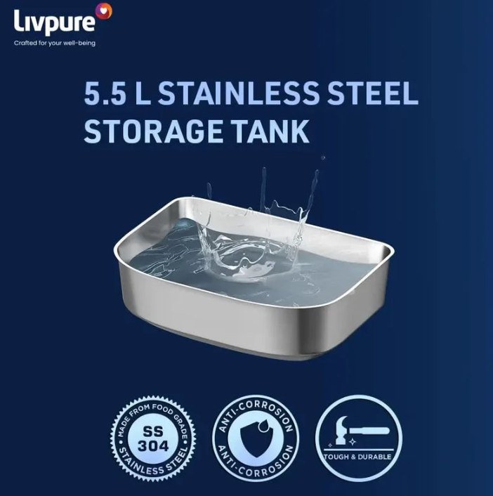 Livpure Sereno RO + UV + UF + Copper with Stainless Steel Tank Water Purifier