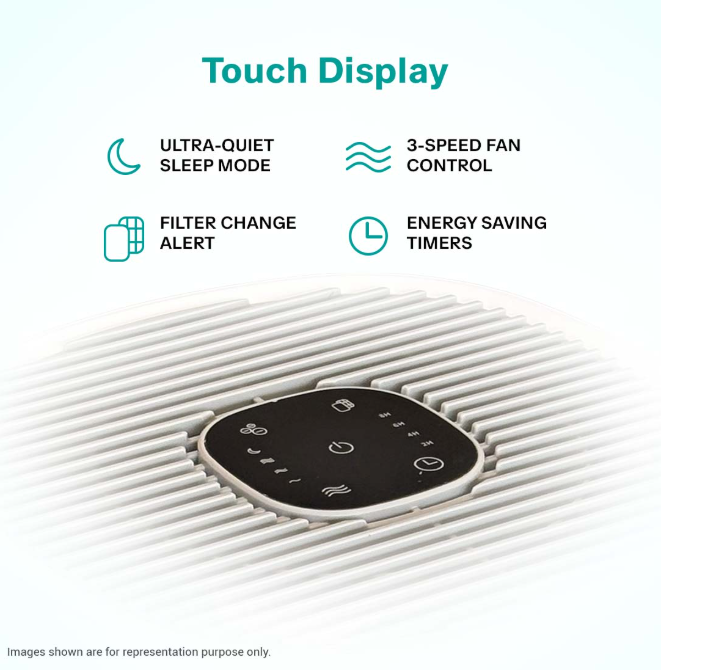 Forbes 230 Surround 360° Air Purifier | True HEPA H13 Filter | Covers up to 310 Sq. Ft. | 1.5-2 Yr Filter Life | Air Quality Display