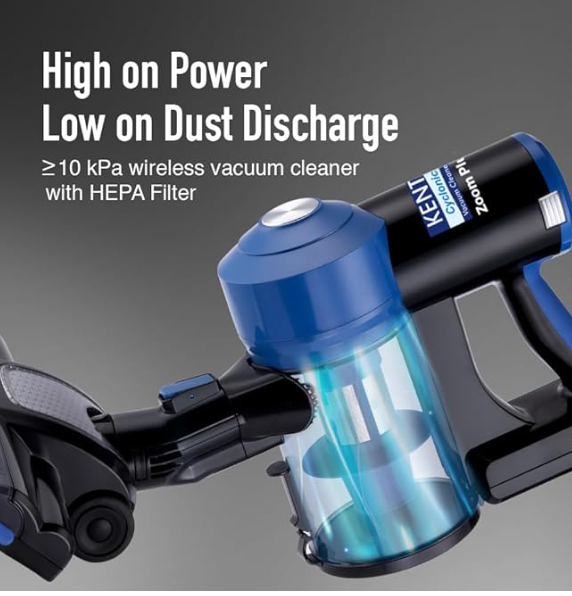 KENT ZOOM PLUS VACUUM CLEANER Cordless, Hoseless, and Rechargeable Vacuum Cleaner.